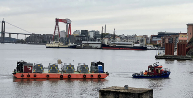 swedish recycling barge Sandinge